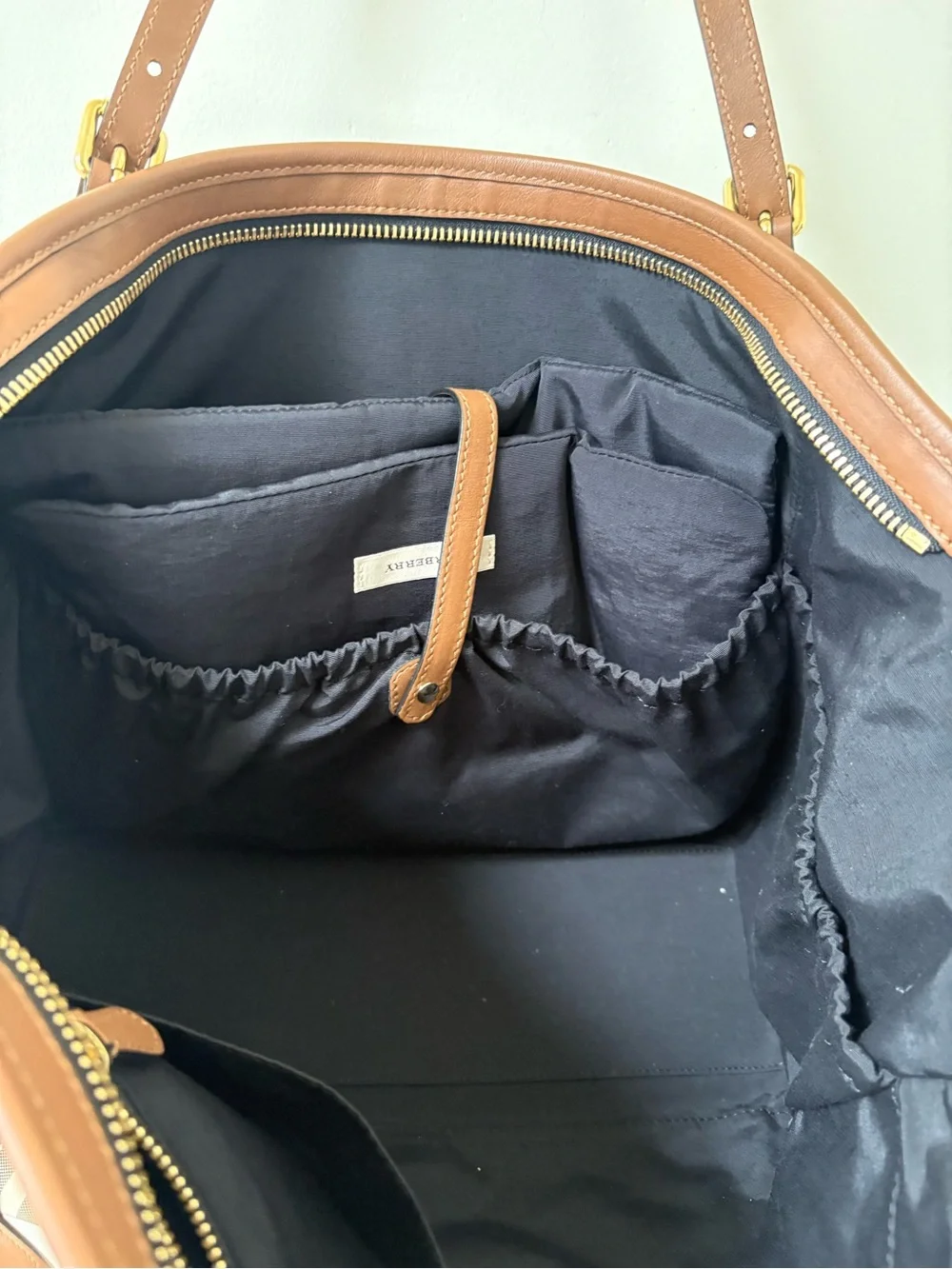 Burberry Haymarket Tote Diaper Bag